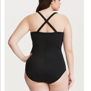torrid Swim - LATTICE INSET PUSH-UP DEMI ONE PIECE SWIMSUIT torrid Swim - LATTICE INSET PUSH-UP DEMI ONE PIECE SWIMSUIT